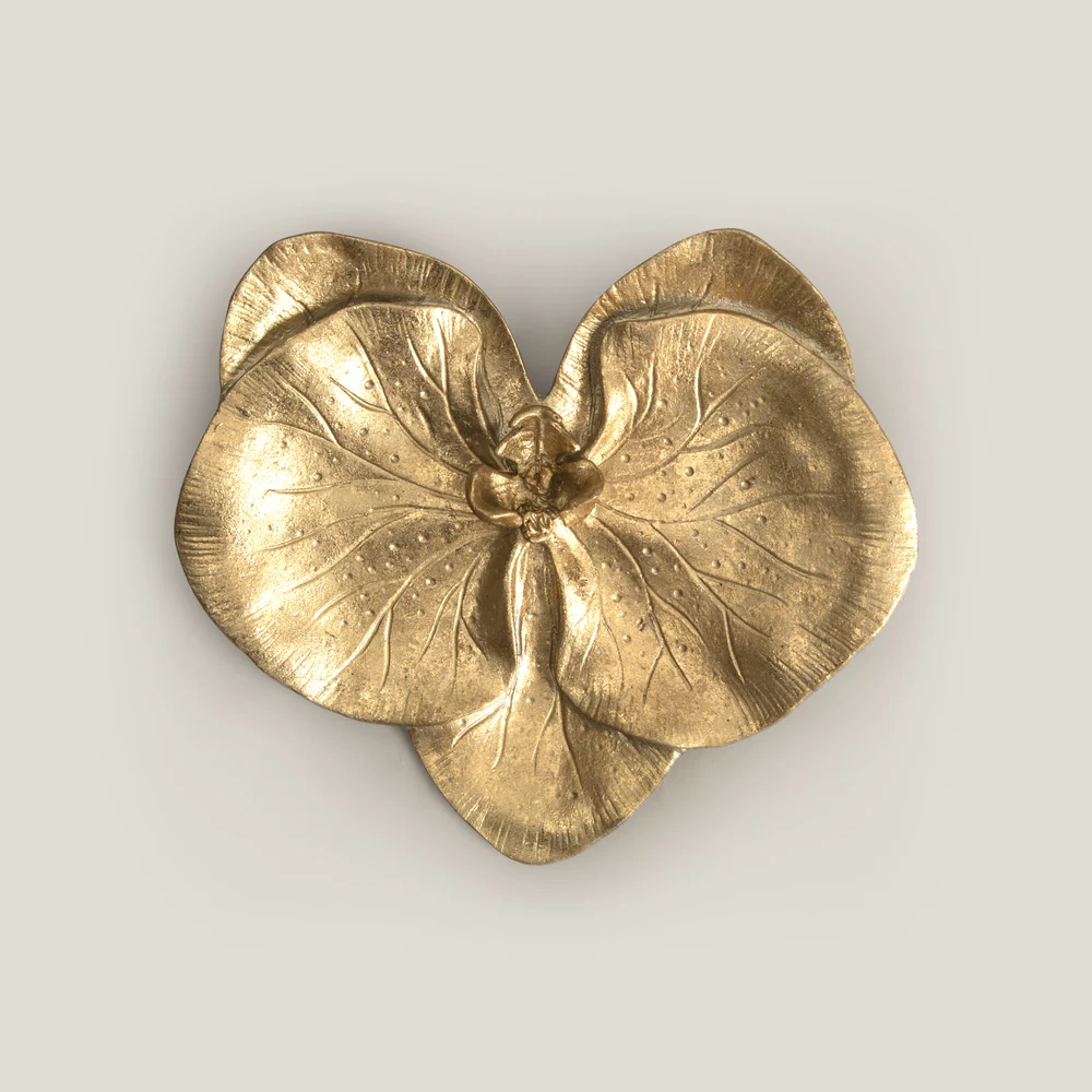 Orchid Gold Petal Decor Small