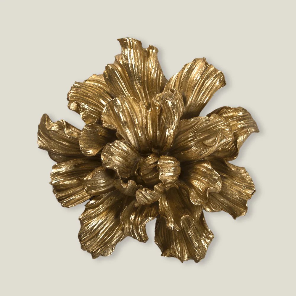 Elegant Gold Blossom Wall Piece